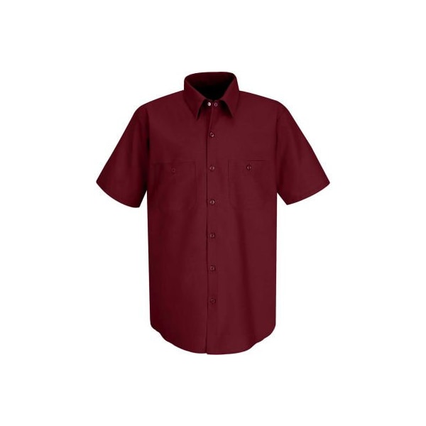 Red KapMen's Industrial Work Shirt Short Sleeve Burgundy 3XL SP24
